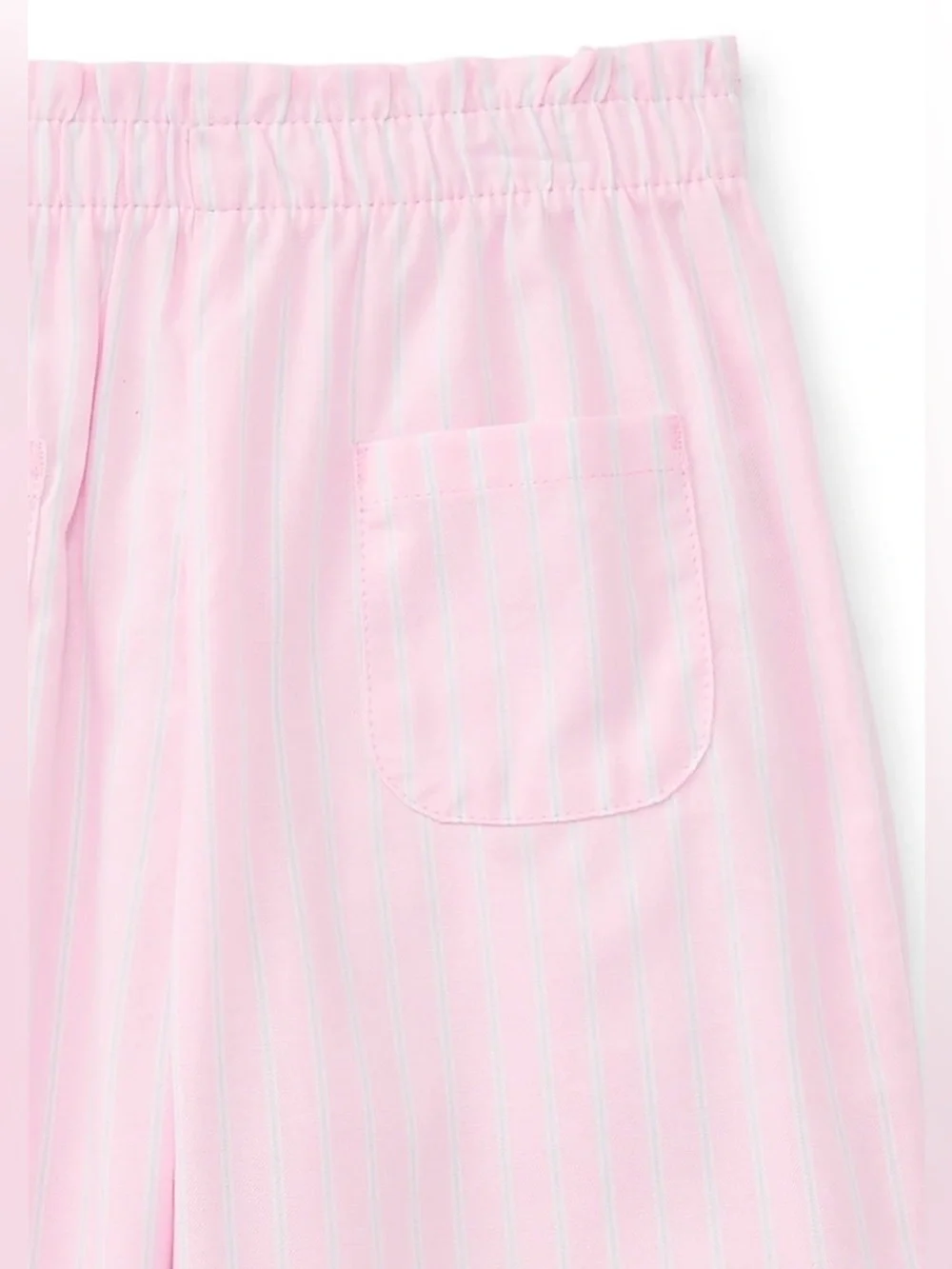 Wonder Nation Girls 12M Matching Set Pink White Stripe Pants Boho Coastal Preppy